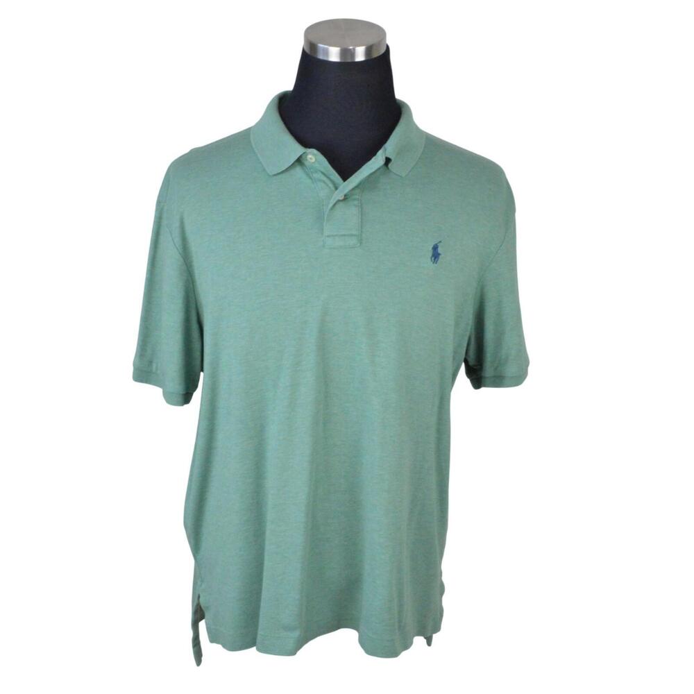 Polo Ralph Lauren Mens Pima Soft Touch XL Green Solid 100% Cotton